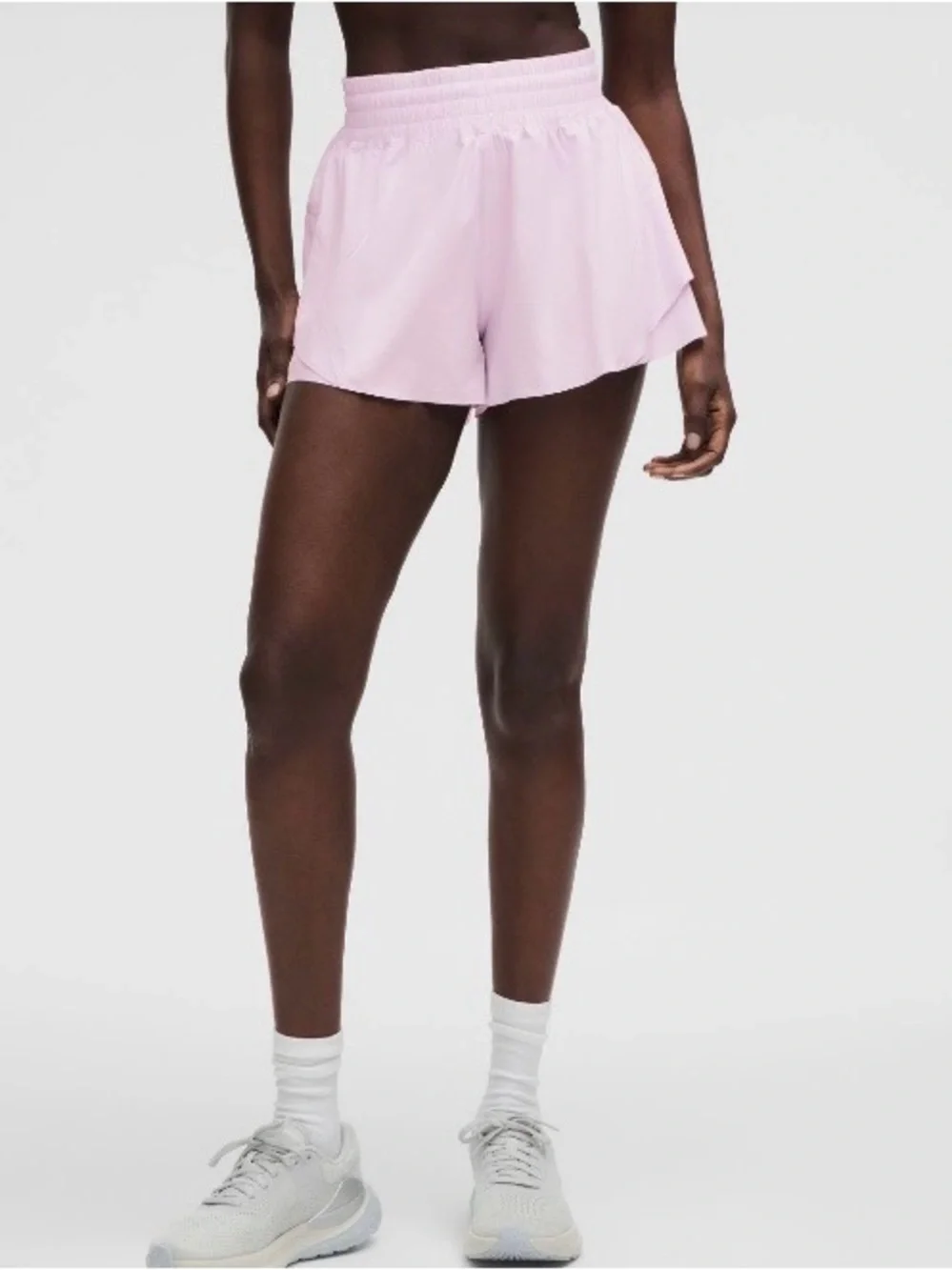 lululemon athletica shake it out Light Pink Athletic Running Shorts